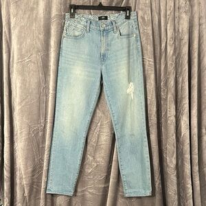 NWOT 7 For All Mankind Blue Ankle & Cropped Jeans with Distressed Design